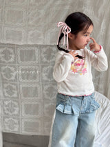 ［poisson］Pleate skirt denim pants