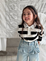 ［poisson］Pleate skirt denim pants