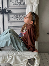 ［poisson］Pleate skirt denim pants