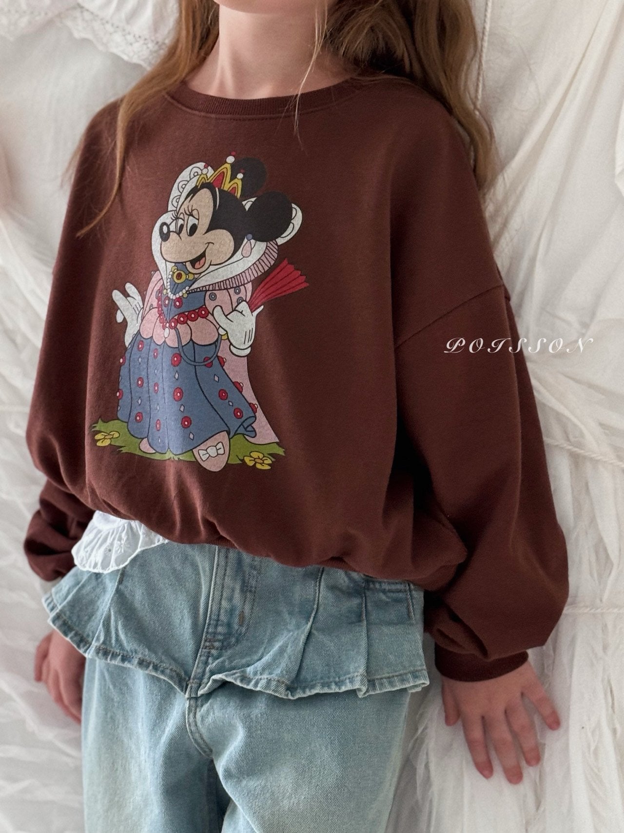 ［poisson］Pleate skirt denim pants