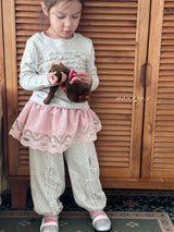 ［poisson］Eyelet frill tee