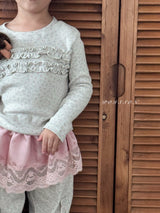 ［poisson］Eyelet frill tee