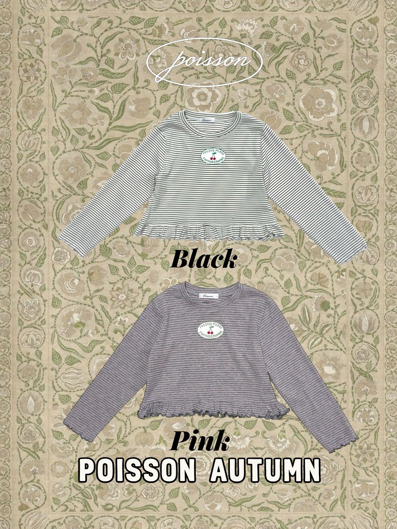 ［poisson］Cherry market frill tee