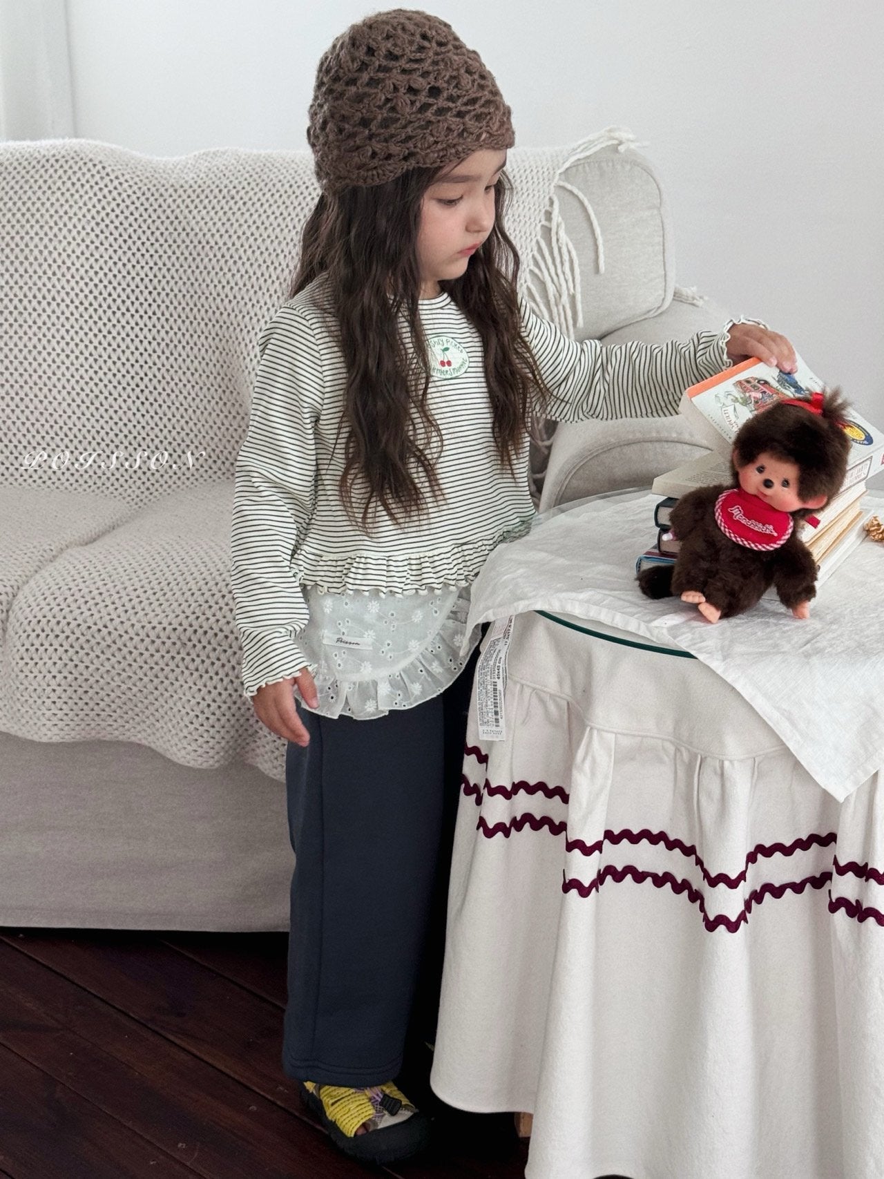 ［poisson］Cherry market frill tee