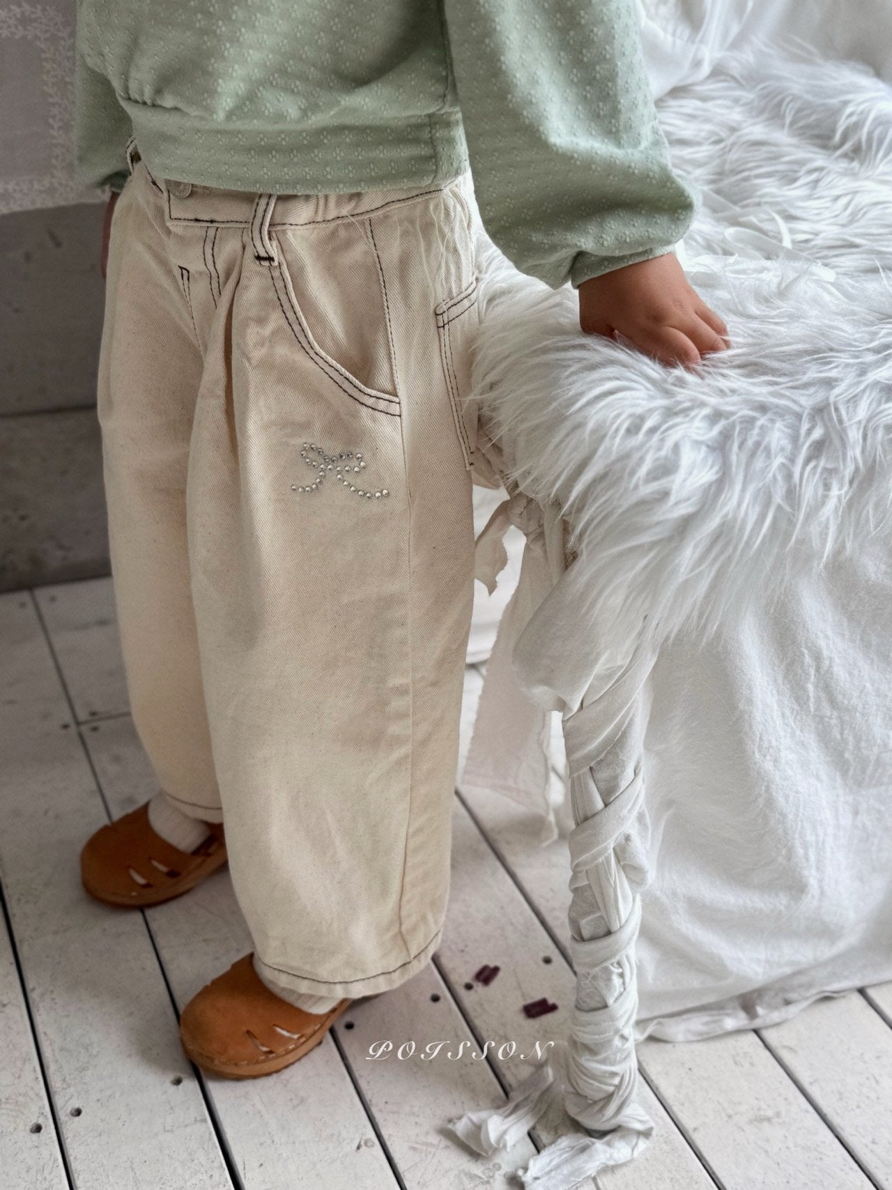 ［poisson］Ribbon stone pants