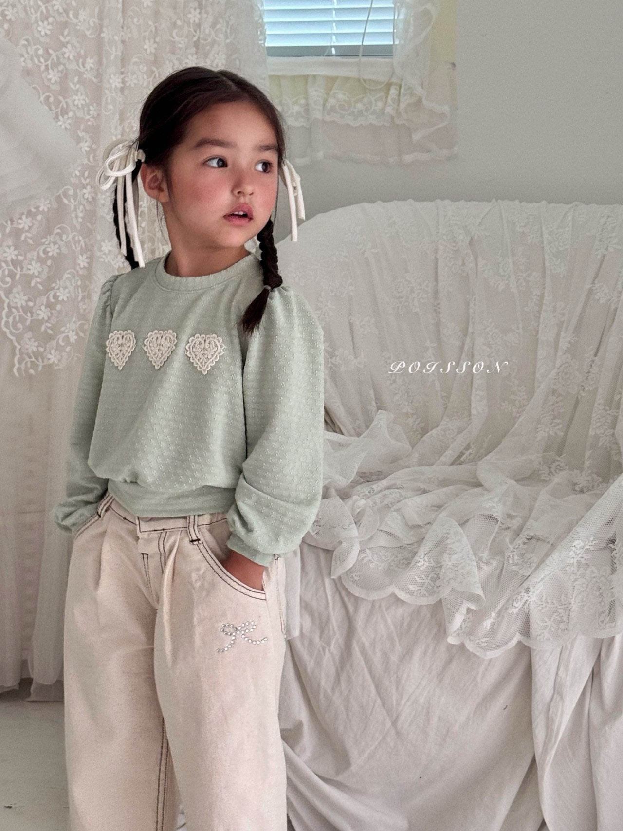 ［poisson］Ribbon stone pants