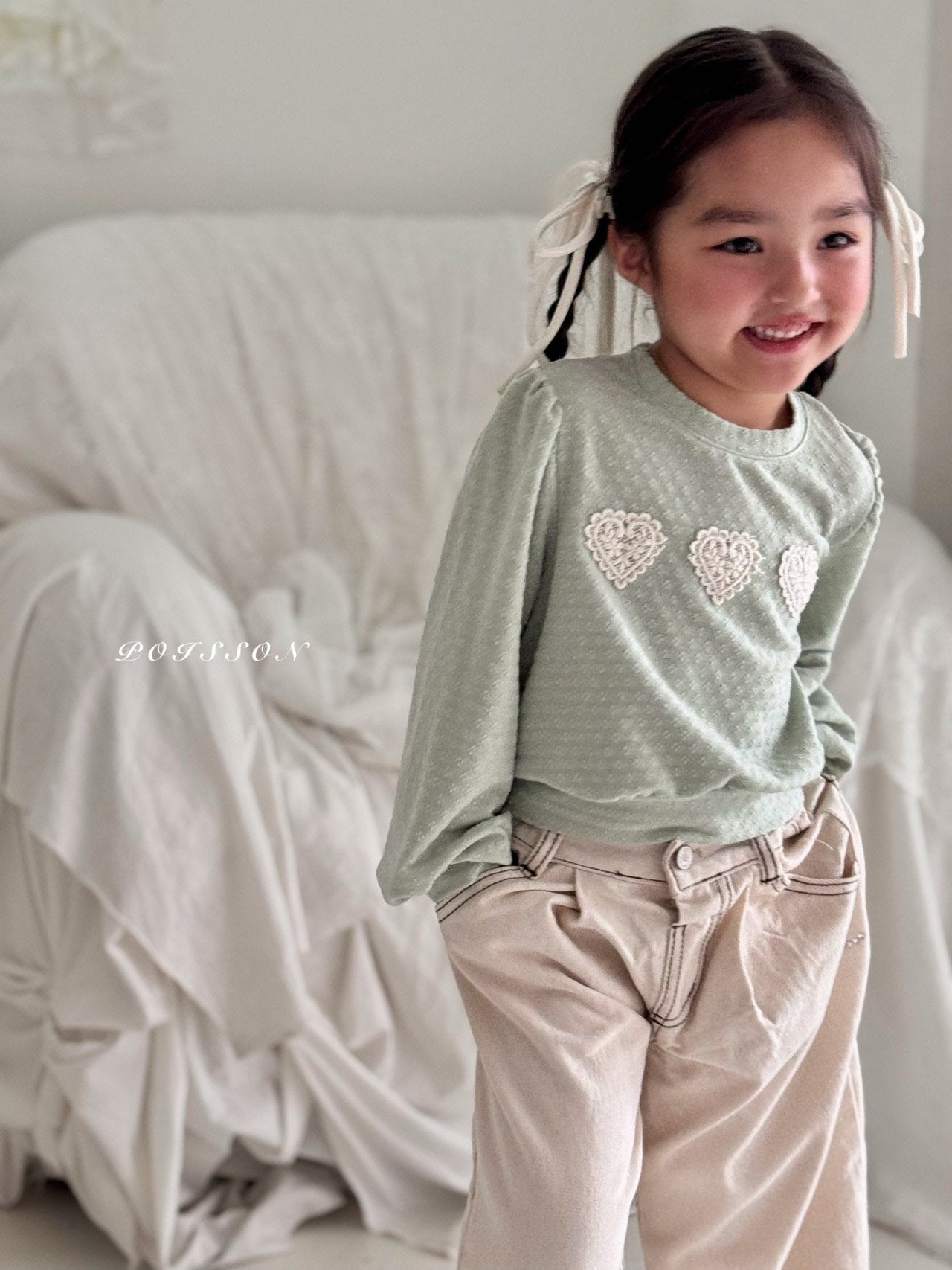 ［poisson］Ribbon stone pants