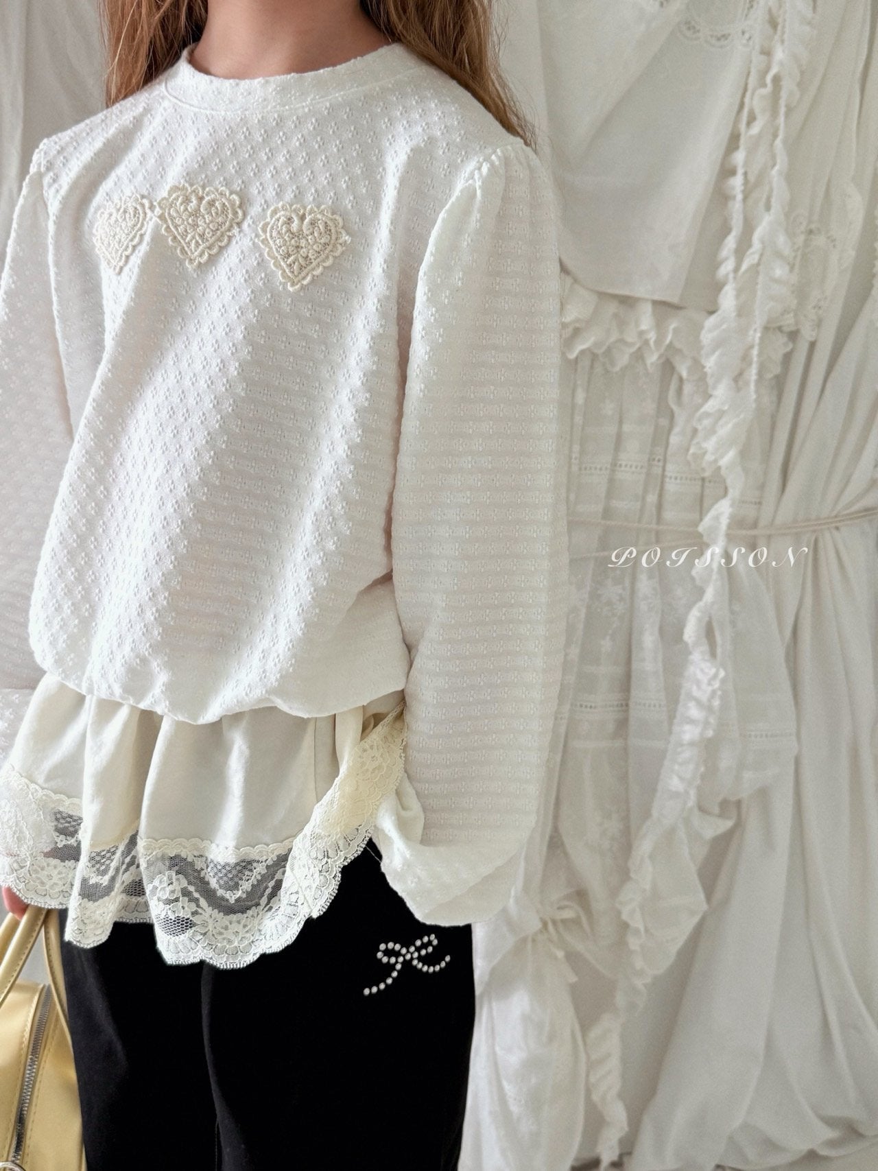 ［poisson］Ribbon stone pants