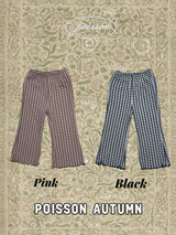 ［poisson］Elodie check flare pants
