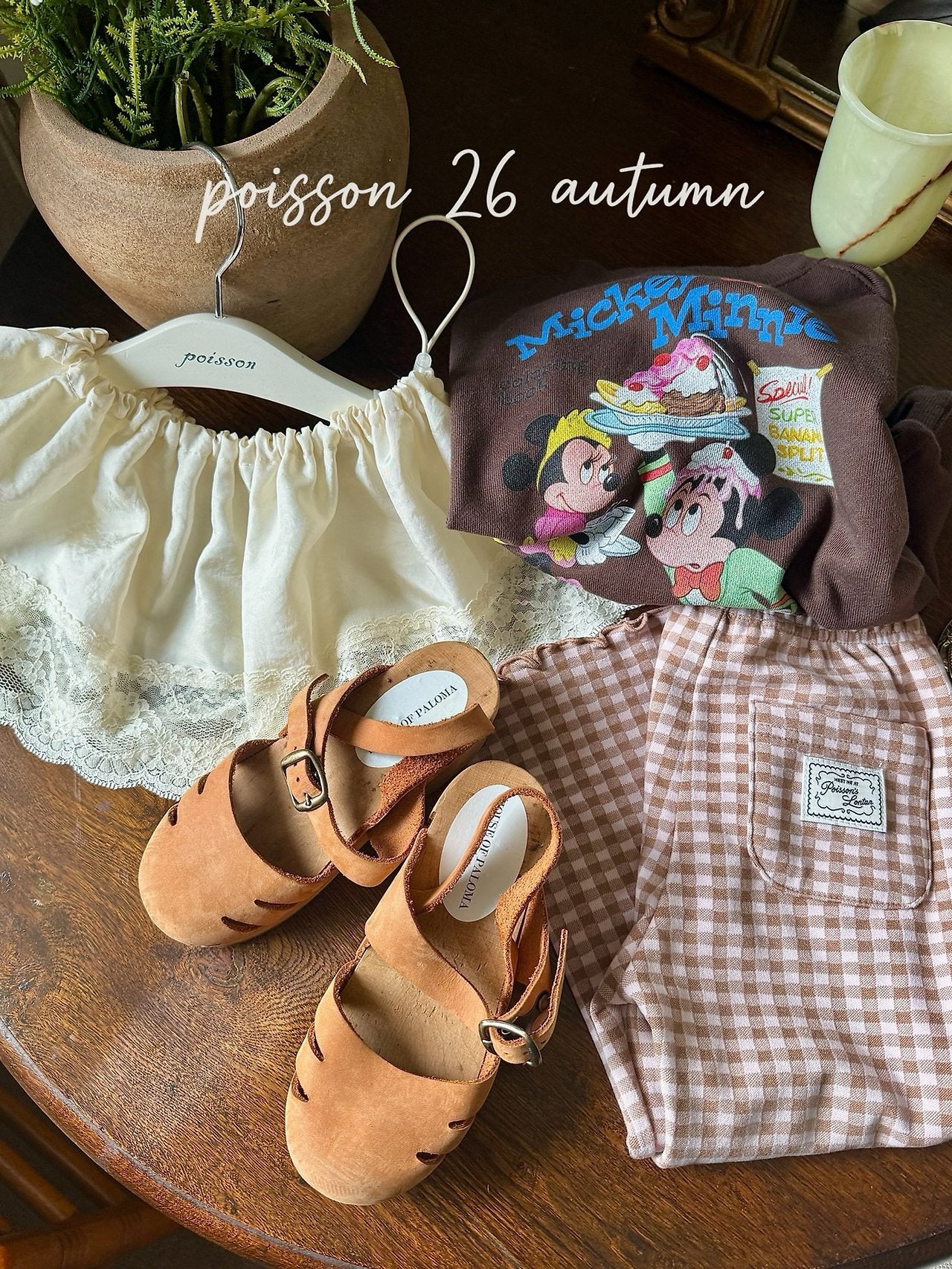 ［poisson］Elodie check flare pants