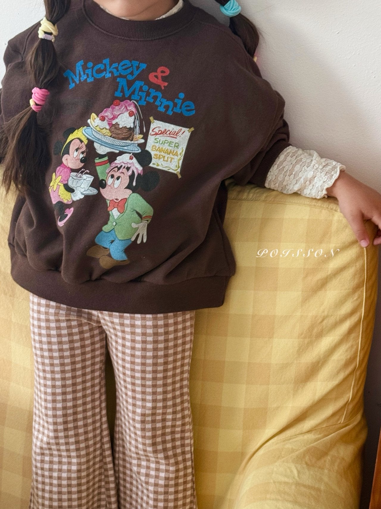 ［poisson］Elodie check flare pants