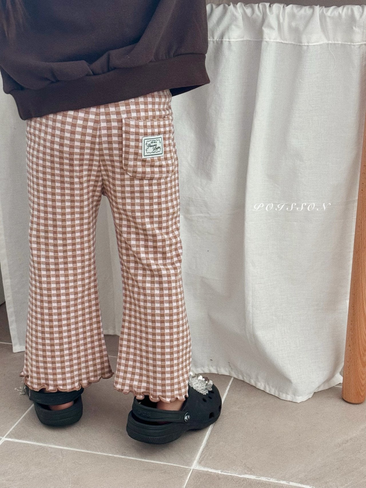 ［poisson］Elodie check flare pants