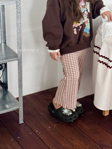 ［poisson］Elodie check flare pants
