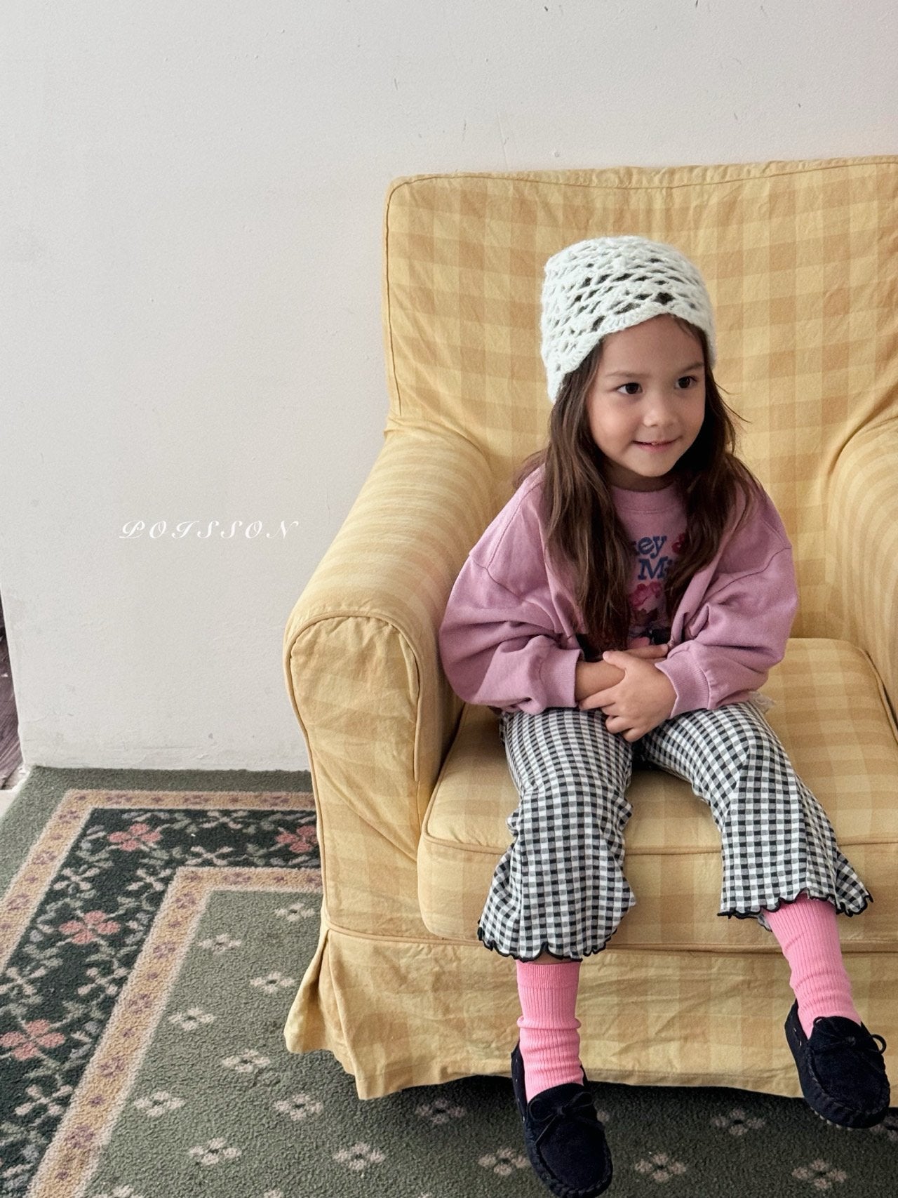［poisson］Elodie check flare pants