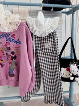 ［poisson］Elodie check flare pants