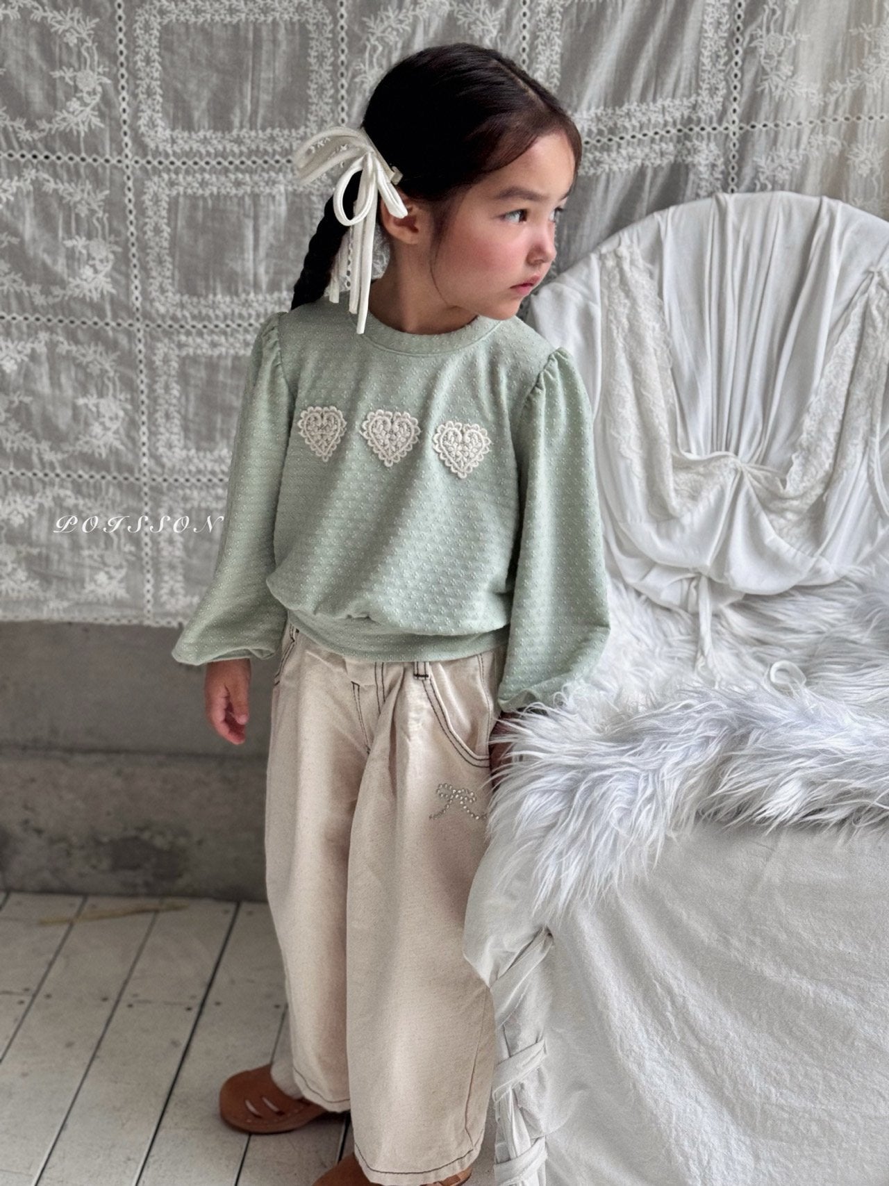 ［poisson］Longtail ribbon hair clip