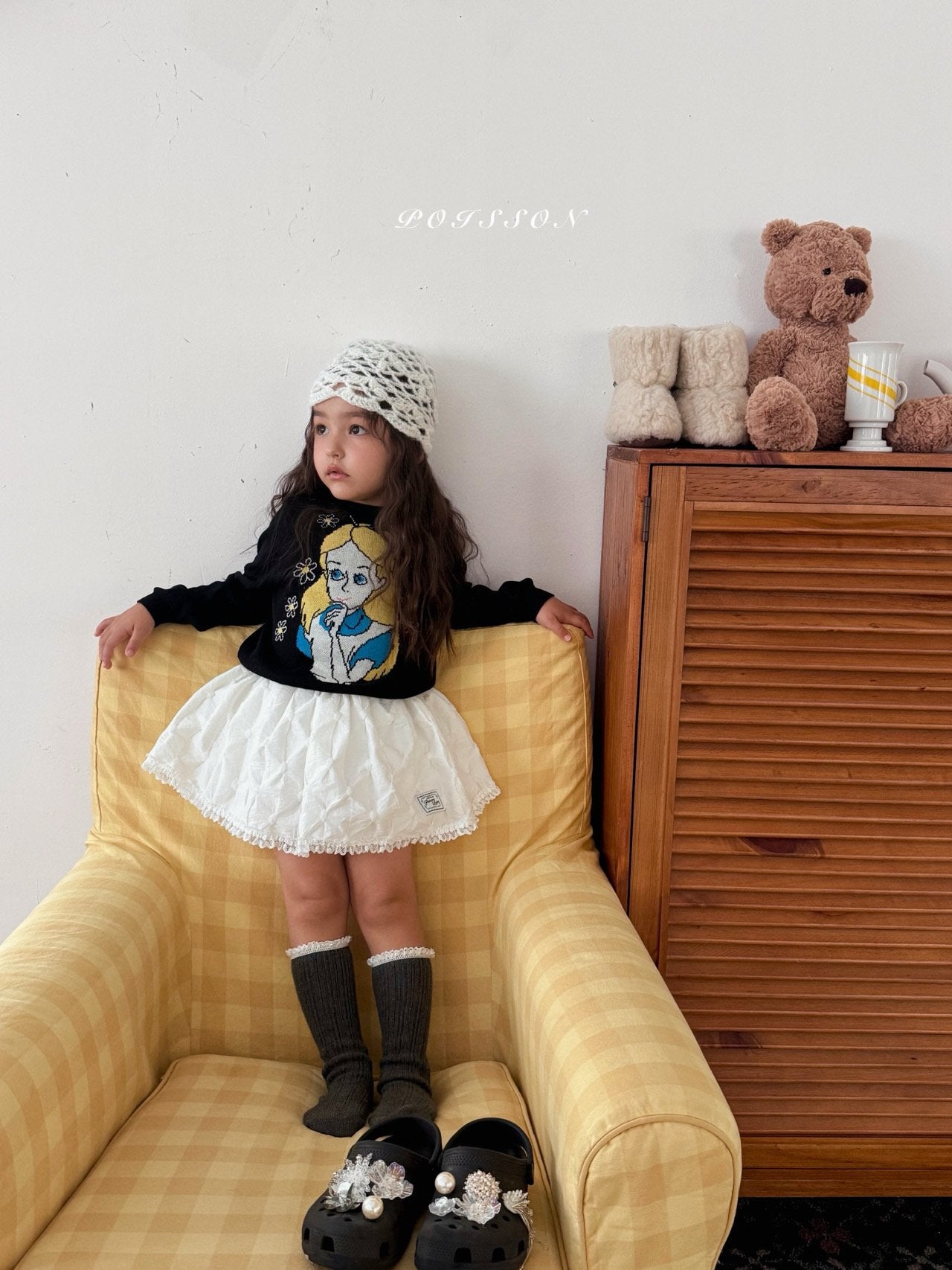 ［poisson］Release lace skirt pants