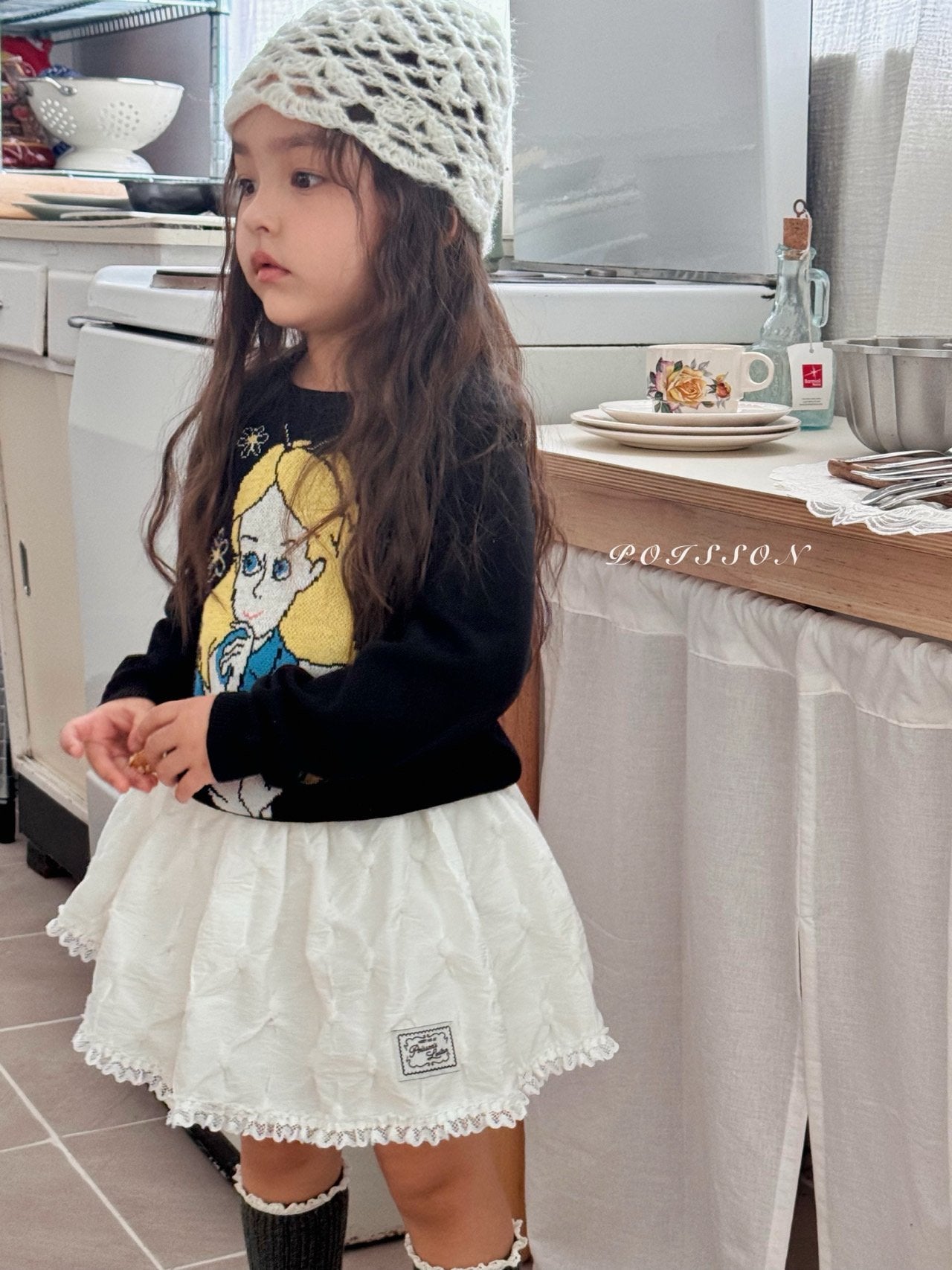 ［poisson］Release lace skirt pants