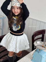 ［poisson］Release lace skirt pants