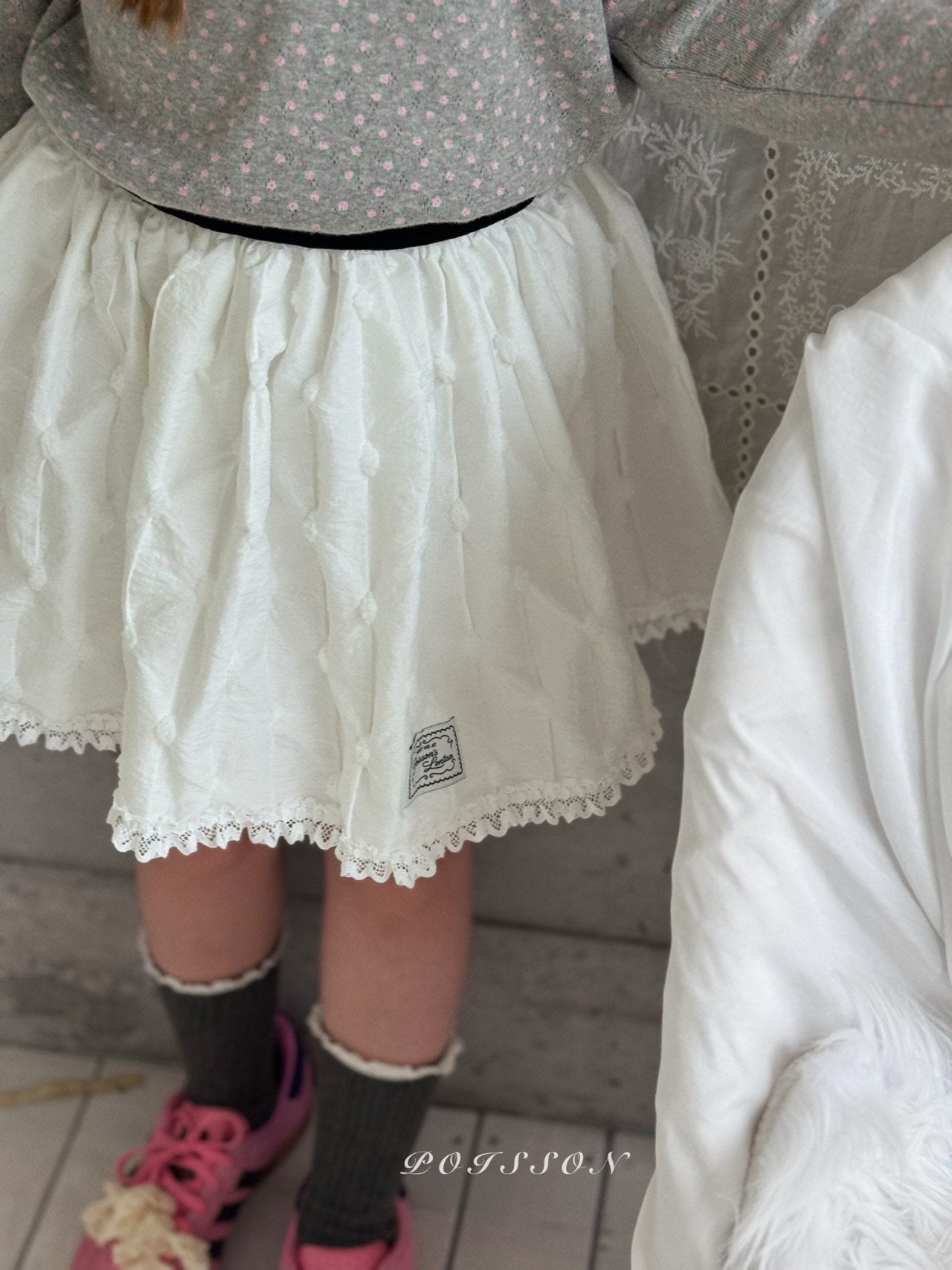 ［poisson］Release lace skirt pants