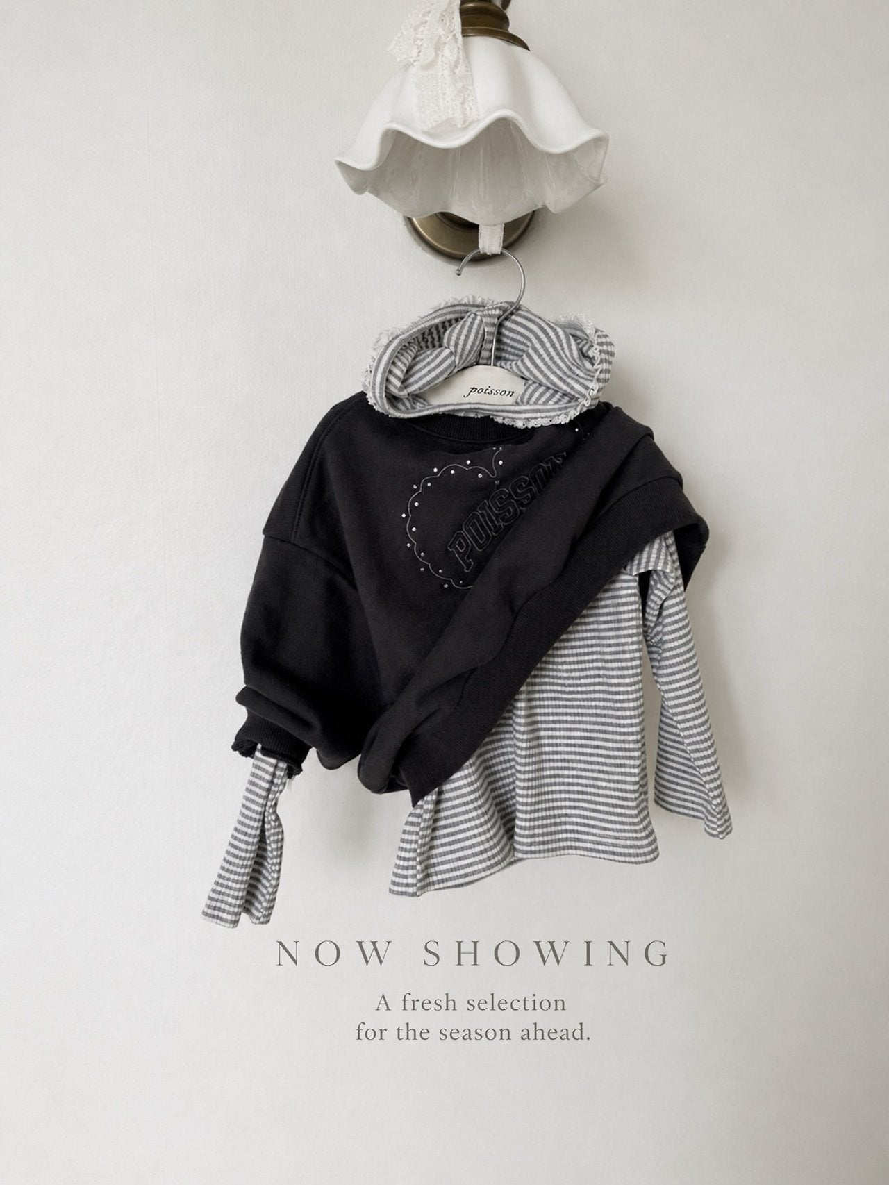 ［poisson］Stripe hood tee