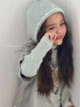 ［poisson］Stripe hood tee