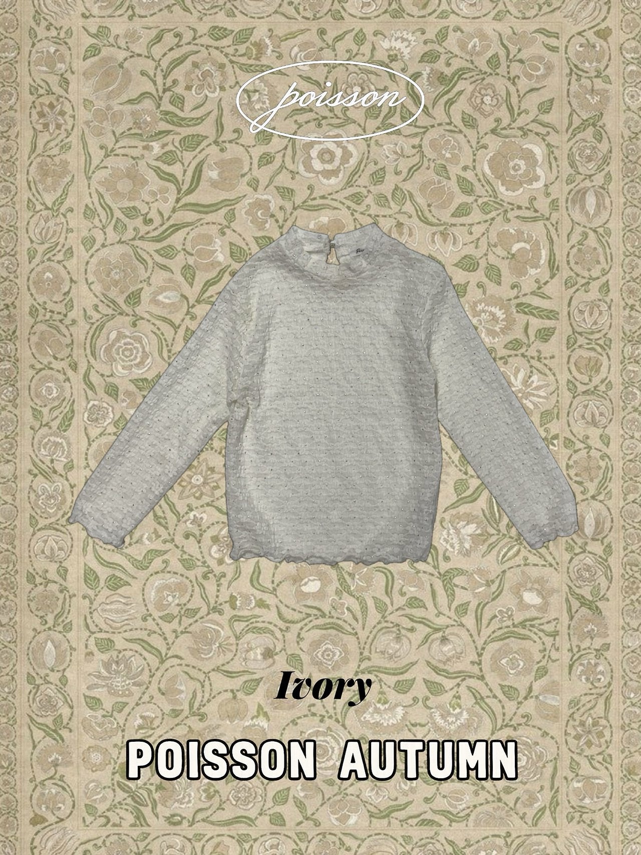 ［poisson］Flower lace layered tee