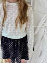 ［poisson］Flower lace layered tee