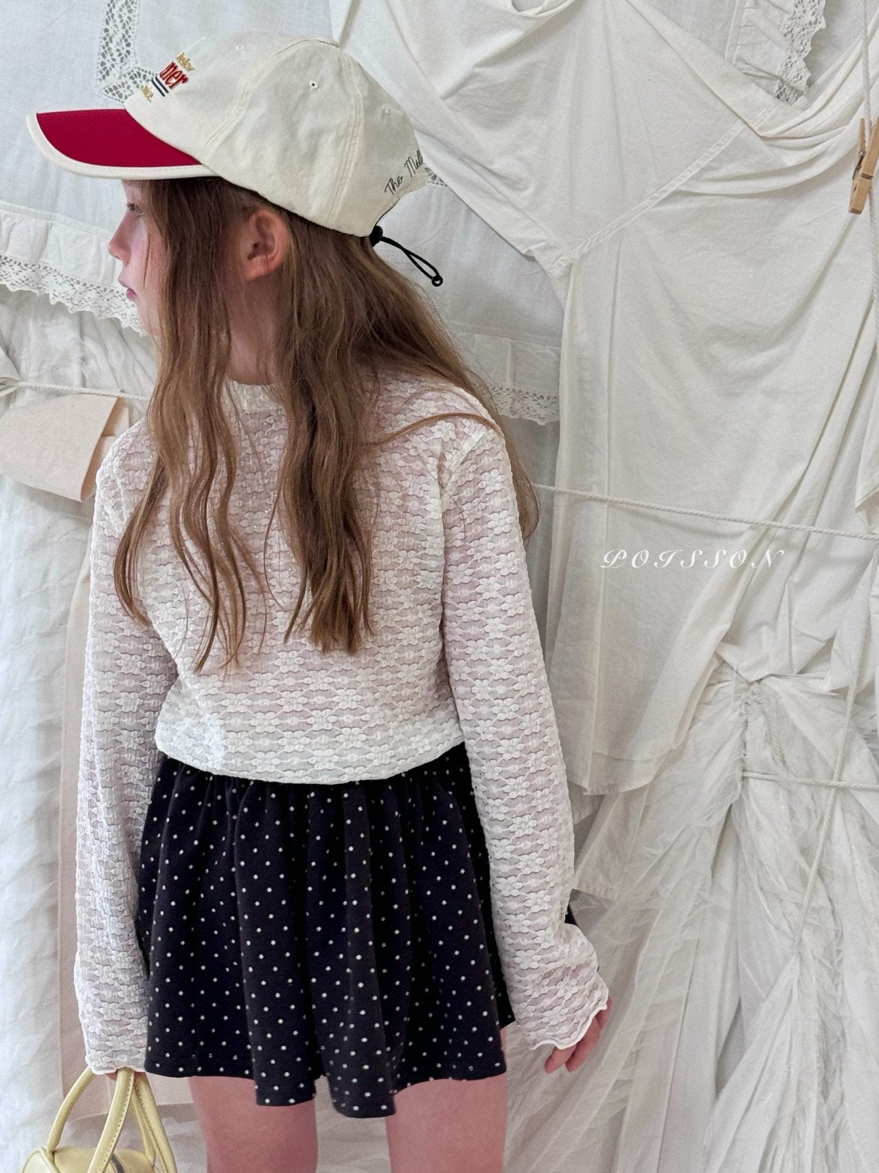 ［poisson］Flower lace layered tee