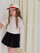 ［poisson］Flower lace layered tee