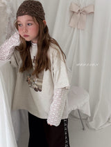 ［poisson］Flower lace layered tee