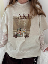 ［poisson］Flower lace layered tee