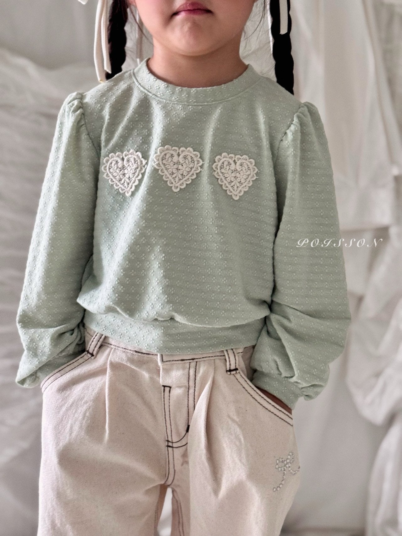 ［poisson］Heart appliqué mtm