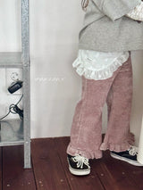 ［poisson］Frill stripe flare pants