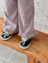 ［poisson］Frill stripe flare pants