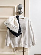 ［poisson］Poisson embroidery sweatshirt