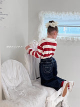 ［poisson］Stripe collar tee