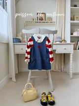 ［poisson］Stripe collar tee