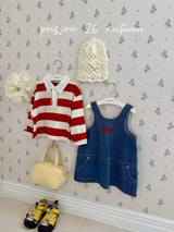 ［poisson］Stripe collar tee