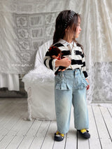 ［poisson］Stripe collar tee