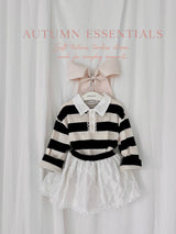 ［poisson］Stripe collar tee