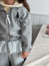 ［poisson］Dot bunny zip-up