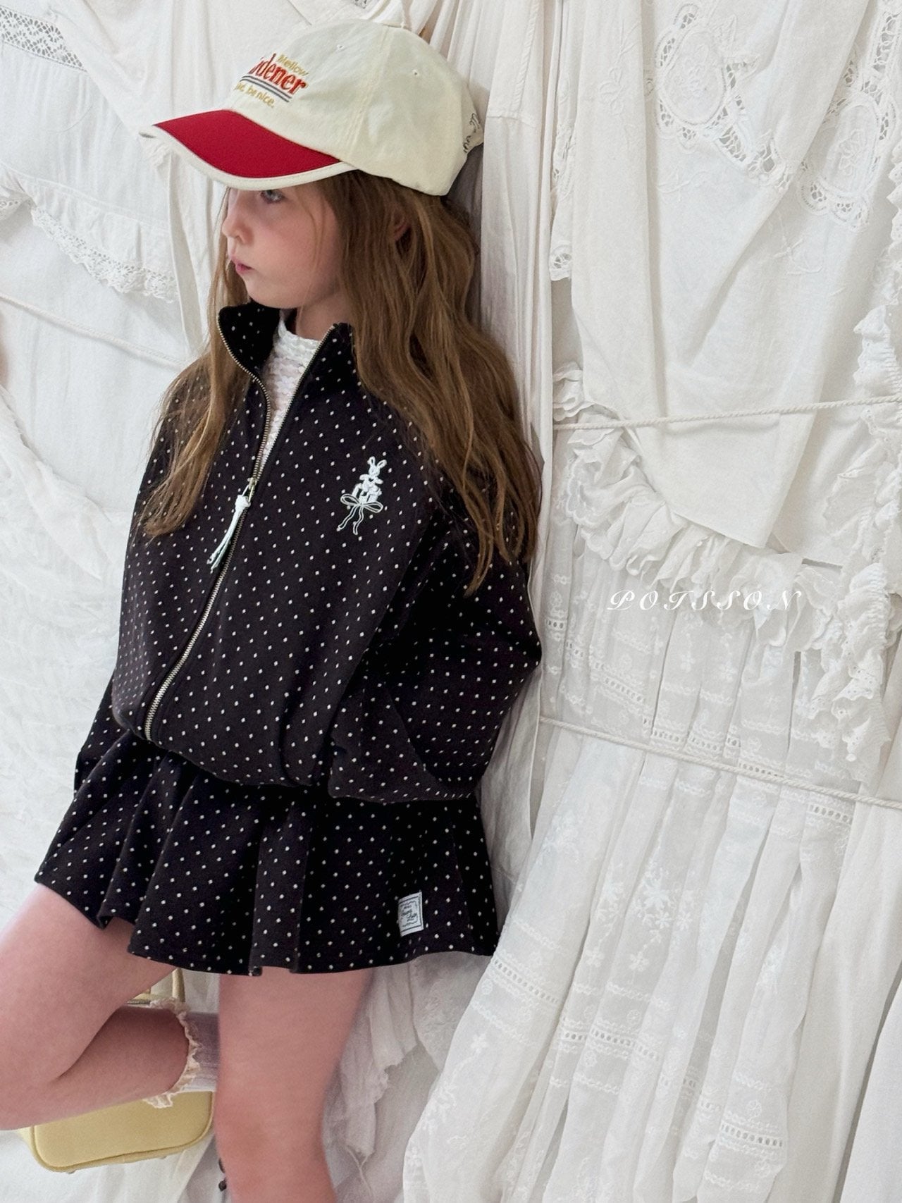 ［poisson］Dot bunny zip-up