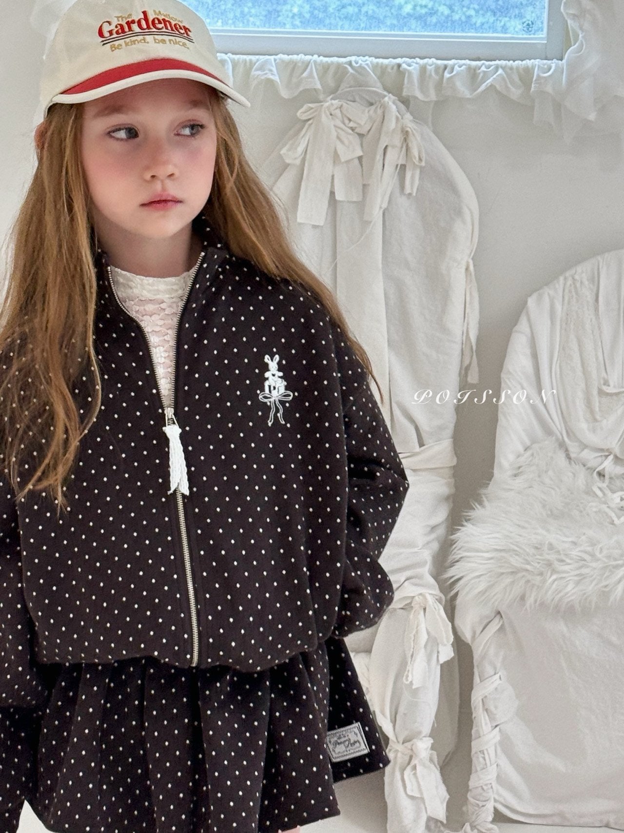 ［poisson］Dot bunny zip-up