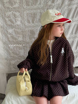 ［poisson］Dot bunny zip-up