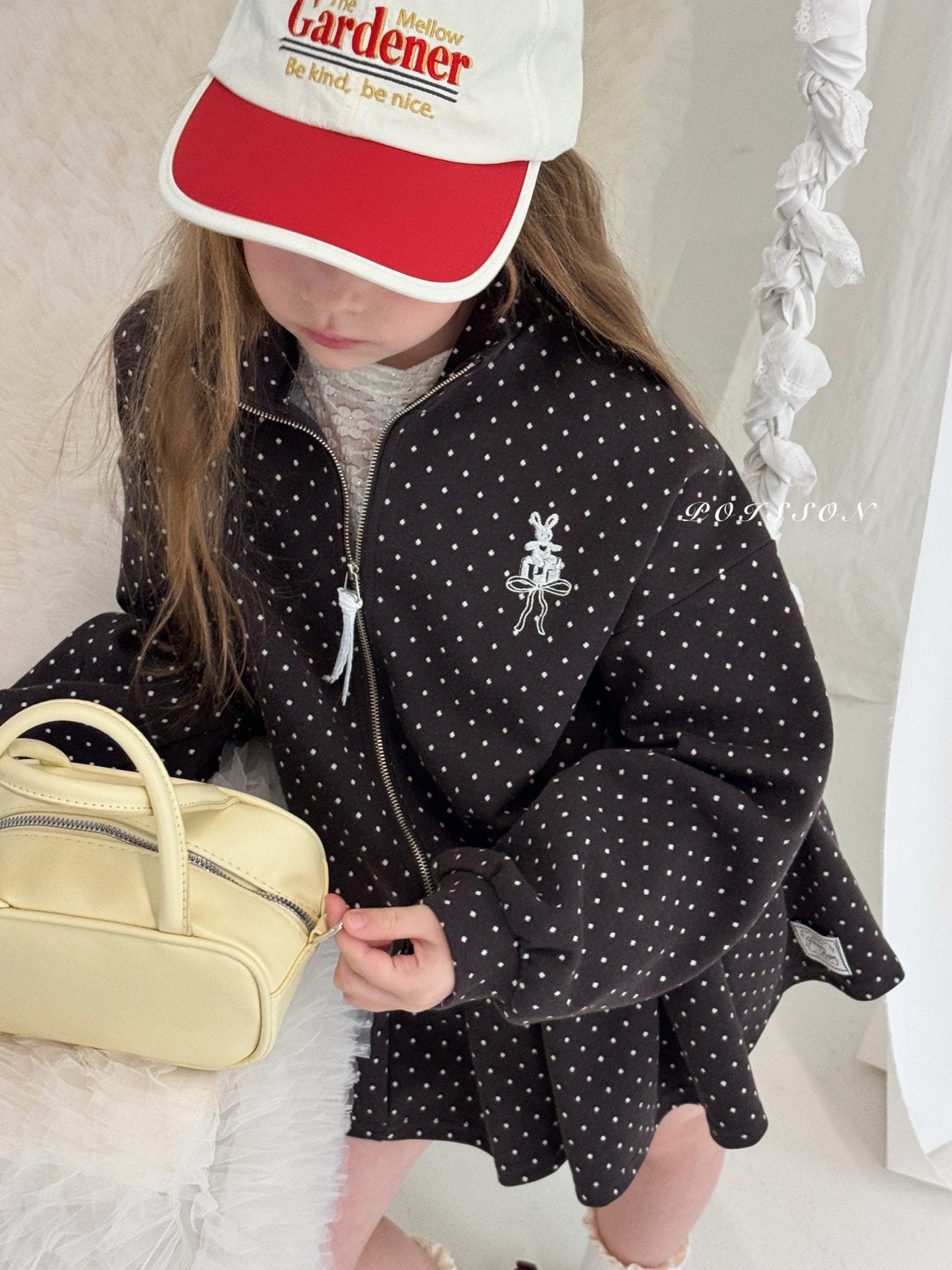 ［poisson］Dot bunny zip-up