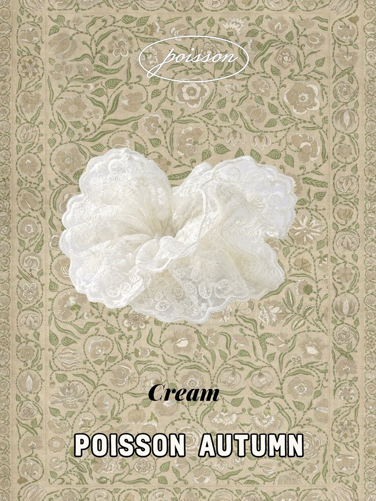 ［poisson］Bloom lace scrunchie