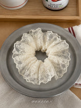 ［poisson］Bloom lace scrunchie