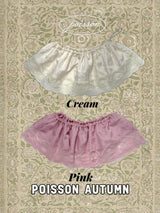 ［poisson］Milky lace layered skirt