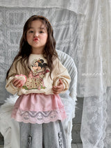 ［poisson］Milky lace layered skirt